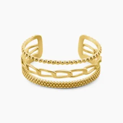 Bracelet Manchette Elain Acier Jaune-Histoire d'Or Online