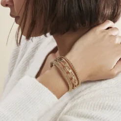Bracelet Manchette Elain Acier Jaune-Histoire d'Or Online