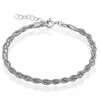 Histoire d'Or Bracelet Marie-angeline Maille Coreene Argent Blanc
