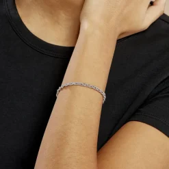 Histoire d'Or Bracelet Marie-angeline Maille Coreene Argent Blanc