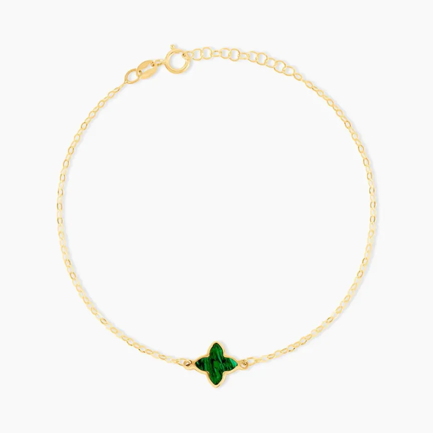 Bracelet Marvella Or Jaune Malachite-Histoire d'Or