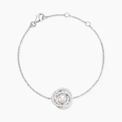 Histoire d'Or Bracelet Matilda Argent Blanc Perle De Culture Et Oxyde De Zirconium