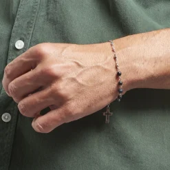 Histoire d'Or Bracelet Maximus Acier Blanc Onyx