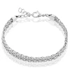 Bracelet Metropolitan Maille Fantaisie Acier Blanc-Histoire d'Or Discount