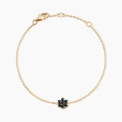 Histoire d'Or Bracelet Midnight Royalty Plaqué Or Jaune Pierre De Synthèse