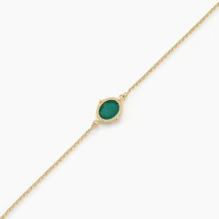 Histoire d'Or Bracelet Mirage Or Jaune Malachite