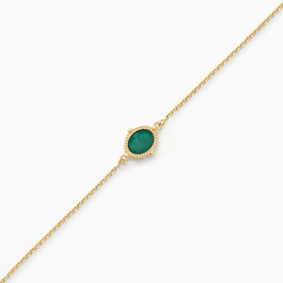 Histoire d'Or Bracelet Mirage Or Jaune Malachite
