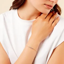 Histoire d'Or Bracelet Monique Argent Jaune Oxyde De Zirconium