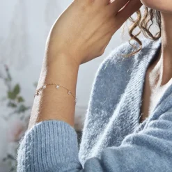 Histoire d'Or Bracelet Myosothis Plaqué Or Oxydes De Zirconium