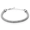 Bracelet Nahila Maille Popcorn Argent Blanc-Histoire d'Or Outlet