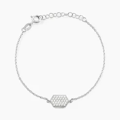 Histoire d'Or Bracelet Nawele Argent Blanc Oxyde De Zirconium