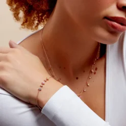 Bracelet Nimbe Argent Rose Oxyde De Zirconium-Histoire d'Or Discount