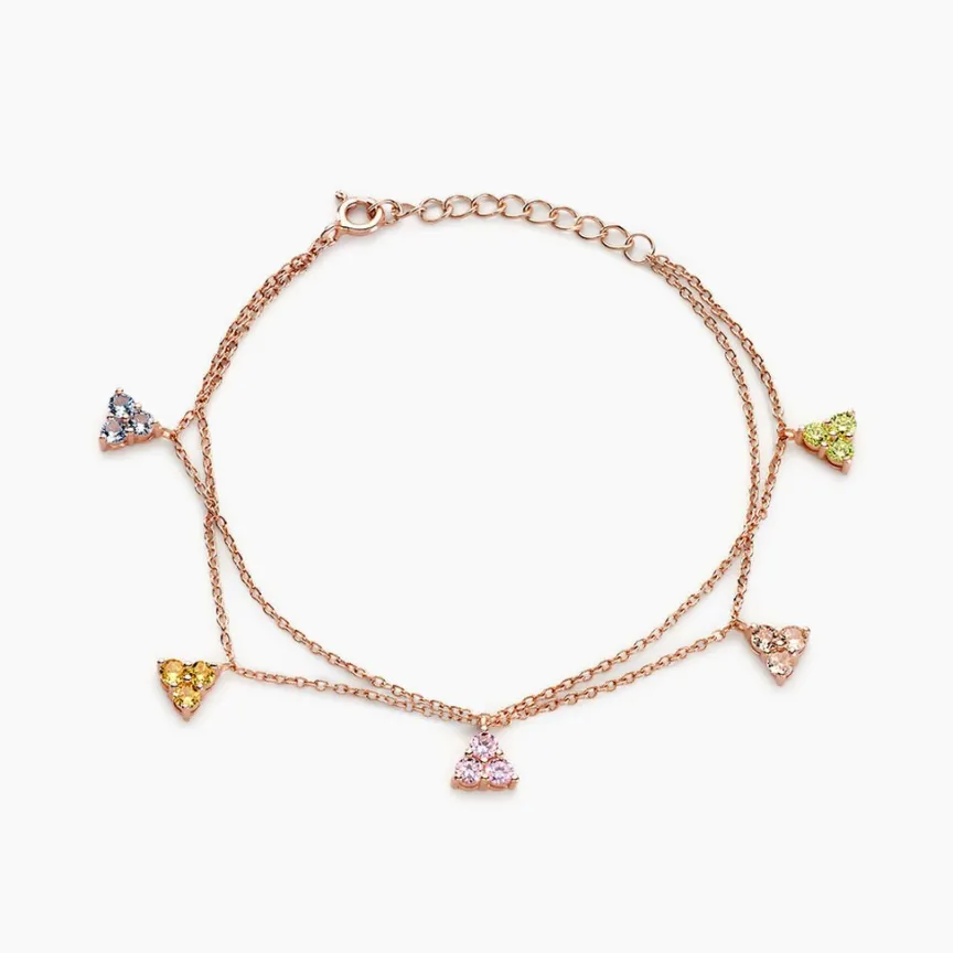 Bracelet Nimbe Argent Rose Oxyde De Zirconium-Histoire d'Or Clearance