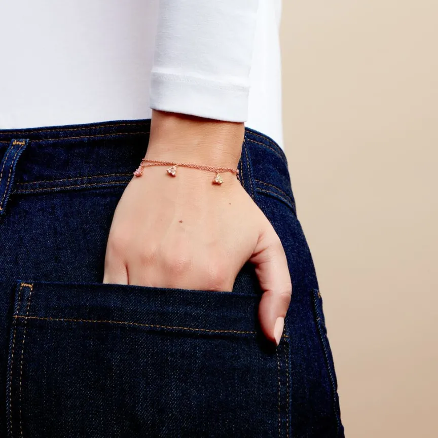 Bracelet Nimbe Argent Rose Oxyde De Zirconium-Histoire d'Or Clearance