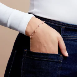 Bracelet Nimbe Argent Rose Oxyde De Zirconium-Histoire d'Or New