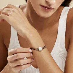 Histoire d'Or Bracelet Nina Cera Argent Blanc Céramique Et Strass