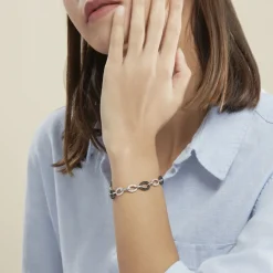 Histoire d'Or Bracelet Nowell Argent Blanc Oxyde De Zirconium Et Céramique