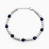 Bracelet Ole Acier Blanc Lapis Lazuli Hématite-Histoire d'Or Discount