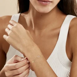 Histoire d'Or Bracelet Oleanne Or Jaune Oxyde De Zirconium