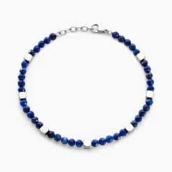 Bracelet Oleg Acier Blanc Sodalite-Histoire d'Or