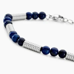 Histoire d'Or Bracelet Olek Acier Blanc Lapis Lazuli
