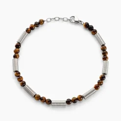 Bracelet Olek Acier Blanc Oeil De Tigre-Histoire d'Or Best