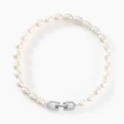 Bracelet Onassis Argent Blanc Perle De Culture Oxyde De Zirconium-Histoire d'Or Best