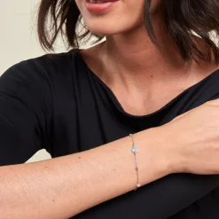 Bracelet Onelia Argent Blanc Cristal-Histoire d'Or Discount