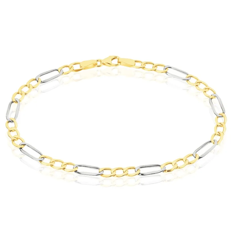 Histoire d'Or Bracelet Or Bicolore Maille Alternée 1/3