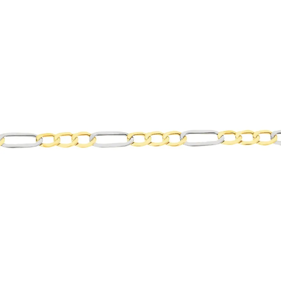 Histoire d'Or Bracelet Or Bicolore Maille Alternée 1/3