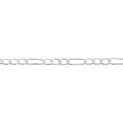 Bracelet Or Blanc Maille Alternée 1/3-Histoire d'Or New