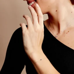 Bracelet Or Blanc Onora Saphir-Histoire d'Or Clearance