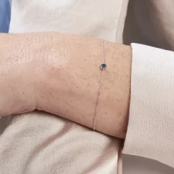 Bracelet Or Blanc Onora Saphir-Histoire d'Or Clearance