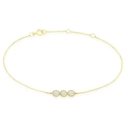 Bracelet Or Jaune Caleb Oxydes De Zirconium-Histoire d'Or Online