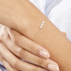 Bracelet Or Jaune Caleb Oxydes De Zirconium-Histoire d'Or Online