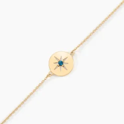 Bracelet Or Jaune Evening Star Topaze Bleu London-Histoire d'Or Outlet