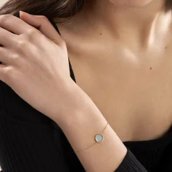 Histoire d'Or Bracelet Or Jaune Florica Amazonite