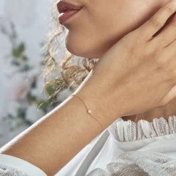 Bracelet Or Jaune Gentiane Perle-Histoire d'Or Hot