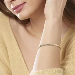 Bracelet Or Jaune Izel Maille Anglaise-Histoire d'Or