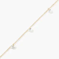 Histoire d'Or Bracelet Or Jaune Leucitica Oxydes De Zirconium