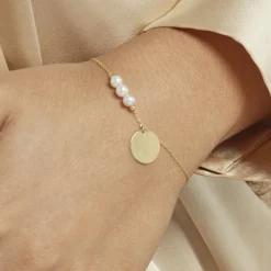 Bracelet Or Jaune Loreto Perles De Culture-Histoire d'Or Online