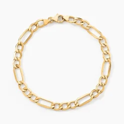 Bracelet Or Jaune Maille Alternée-Histoire d'Or Sale