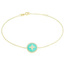 Histoire d'Or Bracelet Or Jaune Sweet Rosace Oxyde De Zirconium