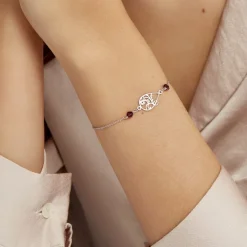 Bracelet Oumoul Argent Blanc Pierre De Synthese-Histoire d'Or Discount