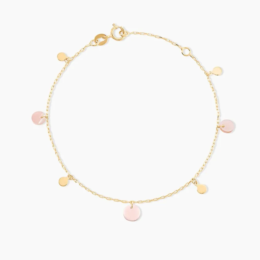 Histoire d'Or Bracelet Pampilles Colorées Or Jaune Nacre