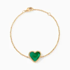 Histoire d'Or Bracelet Par Amour Plaque Or Jaune Agate