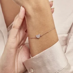 Histoire d'Or Bracelet Pascual Argent Met Rose Oxyde De Zirconium