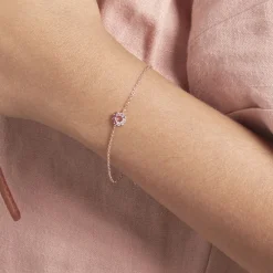 Histoire d'Or Bracelet Pavel Argent Rose Oxyde De Zirconium