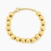 Histoire d'Or Bracelet Perles Solaires Acier Jaune