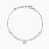 Bracelet Perlissima Argent Blanc Oxyde Et Perle De Culture-Histoire d'Or Clearance